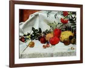 Study of Flowers and Fruit, 1860-William Bell Scott-Framed Giclee Print