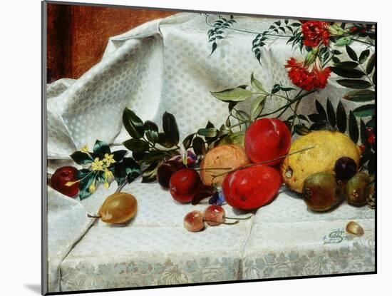 Study of Flowers and Fruit, 1860-William Bell Scott-Mounted Giclee Print