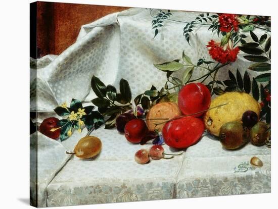 Study of Flowers and Fruit, 1860-William Bell Scott-Stretched Canvas