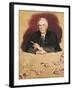 Study of Franklin Delano Roosevelt for the Painting "Big Three at Yalta"-Douglas Chandor-Framed Art Print