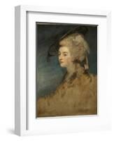 Study of Georgiana Spencer-Sir Joshua Reynolds-Framed Giclee Print