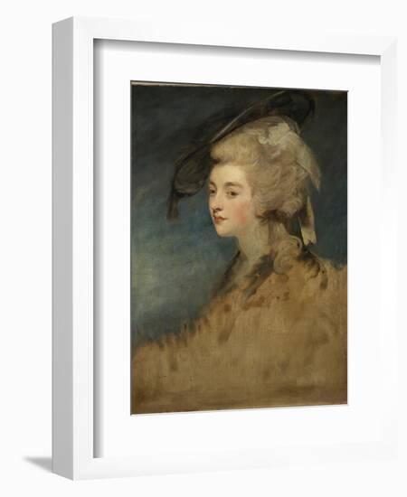 Study of Georgiana Spencer-Sir Joshua Reynolds-Framed Giclee Print