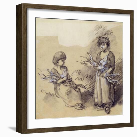 Study of Girls Carrying Faggots-Thomas Gainsborough-Framed Giclee Print