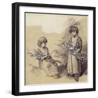 Study of Girls Carrying Faggots-Thomas Gainsborough-Framed Giclee Print