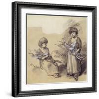 Study of Girls Carrying Faggots-Thomas Gainsborough-Framed Giclee Print