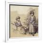 Study of Girls Carrying Faggots-Thomas Gainsborough-Framed Giclee Print