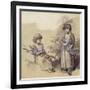 Study of Girls Carrying Faggots-Thomas Gainsborough-Framed Giclee Print