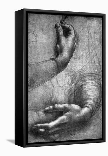 Study of Hands, 15th Century-Leonardo da Vinci-Framed Stretched Canvas