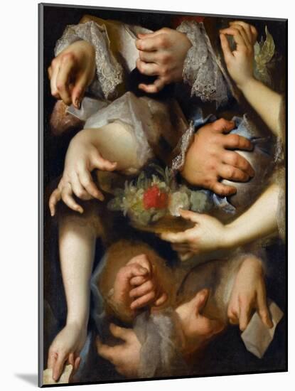 Study of Hands-Nicolas de Largillière-Mounted Giclee Print