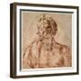 Study of Head and Shoulders-Michelangelo Buonarroti-Framed Giclee Print