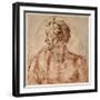 Study of Head and Shoulders-Michelangelo Buonarroti-Framed Giclee Print