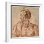 Study of Head and Shoulders-Michelangelo Buonarroti-Framed Giclee Print