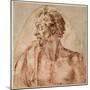 Study of Head and Shoulders-Michelangelo Buonarroti-Mounted Giclee Print