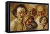 Study of Heads, C. 1830-Aleksandr Andreevich Ivanov-Framed Stretched Canvas