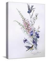 Study of Heather Cornflower and Blossom-Madeleine Lemaire-Stretched Canvas