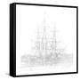 Study of Hms Victory in Number Two Dry Dock, Portsmouth, 2012-Matthew Grayson-Framed Stretched Canvas