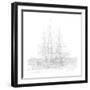 Study of Hms Victory in Number Two Dry Dock, Portsmouth, 2012-Matthew Grayson-Framed Giclee Print