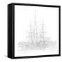 Study of Hms Victory in Number Two Dry Dock, Portsmouth, 2012-Matthew Grayson-Framed Stretched Canvas