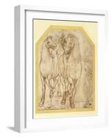 Study of Horses and Riders, C.1480-Leonardo da Vinci-Framed Giclee Print