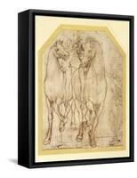 Study of Horses and Riders, C.1480-Leonardo da Vinci-Framed Stretched Canvas