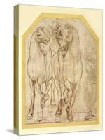 Study of Horses and Riders, C.1480-Leonardo da Vinci-Stretched Canvas