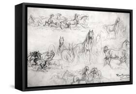 Study of Horses-Rosa Bonheur-Framed Stretched Canvas