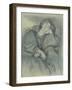 Study of Jane Morris Asleep in an Upholstered Armchair-Dante Gabriel Charles Rossetti-Framed Giclee Print