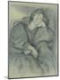 Study of Jane Morris Asleep in an Upholstered Armchair-Dante Gabriel Charles Rossetti-Mounted Giclee Print