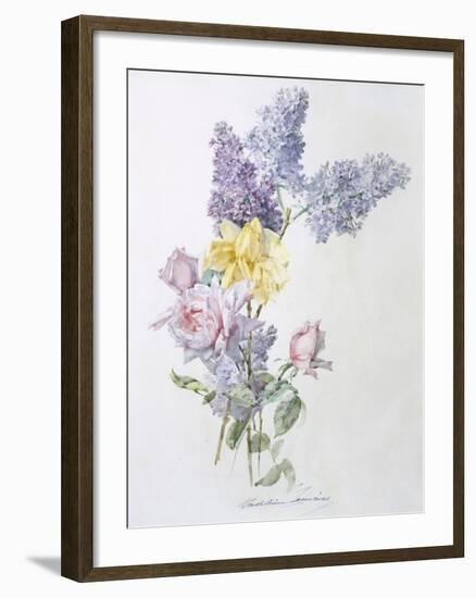 Study of Lilac and Roses-Madeleine Lemaire-Framed Giclee Print