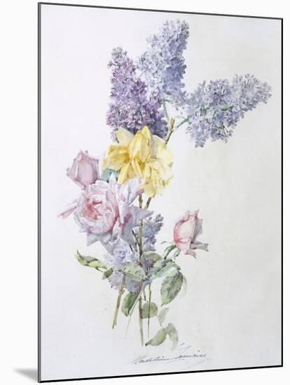 Study of Lilac and Roses-Madeleine Lemaire-Mounted Giclee Print