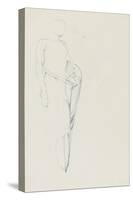 Study of Male with a Shield (Recto) and Female Torso-Edward Burne-Jones-Stretched Canvas