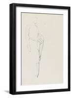 Study of Male with a Shield (Recto) and Female Torso-Edward Burne-Jones-Framed Giclee Print