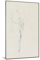 Study of Male with a Shield (Recto) and Female Torso-Edward Burne-Jones-Mounted Giclee Print