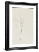 Study of Male with a Shield (Recto) and Female Torso-Edward Burne-Jones-Framed Giclee Print