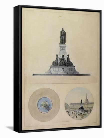 Study of Monument for La Fayette-null-Framed Stretched Canvas