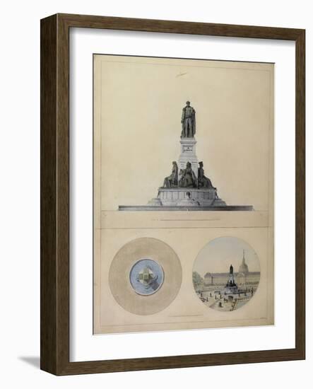 Study of Monument for La Fayette-null-Framed Giclee Print