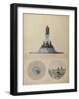 Study of Monument for La Fayette-null-Framed Giclee Print