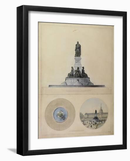 Study of Monument for La Fayette-null-Framed Giclee Print