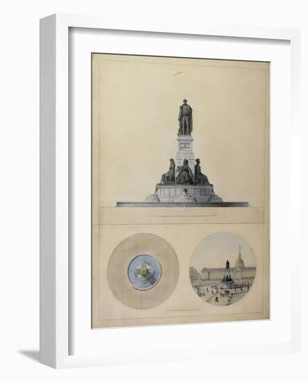 Study of Monument for La Fayette-null-Framed Giclee Print
