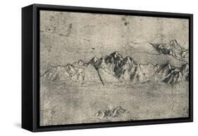 'Study of Mountain Ranges', c1480 (1945)-Leonardo Da Vinci-Framed Stretched Canvas