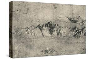 'Study of Mountain Ranges', c1480 (1945)-Leonardo Da Vinci-Stretched Canvas