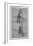 Study of naked dancer, study for Little dancer of fourteen years-Edgar Degas-Framed Giclee Print