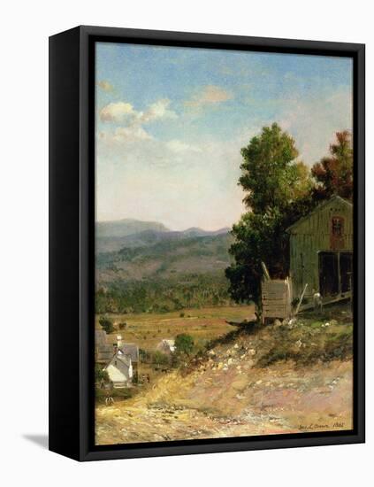 Study of Old Barn, West Campton, New Hampshire, 1865-George Loring Brown-Framed Stretched Canvas