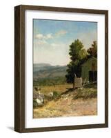 Study of Old Barn, West Campton, New Hampshire, 1865-George Loring Brown-Framed Giclee Print