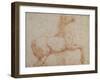 Study of One of the Quirinal Marble Horses, C.1515-17-Raphael-Framed Giclee Print