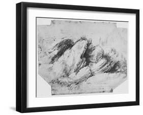 'Study of Rock Formations', c1480 (1945)-Leonardo Da Vinci-Framed Giclee Print