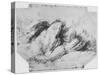 'Study of Rock Formations', c1480 (1945)-Leonardo Da Vinci-Stretched Canvas