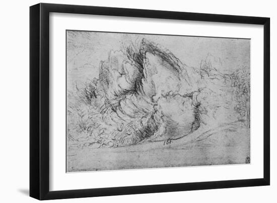 'Study of Rock Formations', c1480 (1945)-Leonardo Da Vinci-Framed Giclee Print