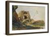 Study of Rocks and Foliage, Agrigento (Girgenti), Sicily, 1847-Edward Lear-Framed Giclee Print