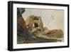 Study of Rocks and Foliage, Agrigento (Girgenti), Sicily, 1847-Edward Lear-Framed Giclee Print